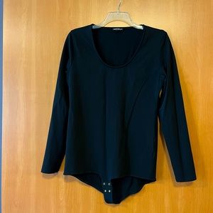 J Crew Mercantile Black Bodysuit Scoop Neck Size XXL
